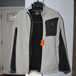 Spyder Men's Full Zip Jacket-Gray